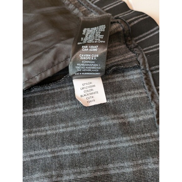 Liverpool Blazer Womens Medium Open Front Beetlejuicecore Goth Striped Layers - Picture 11 of 13